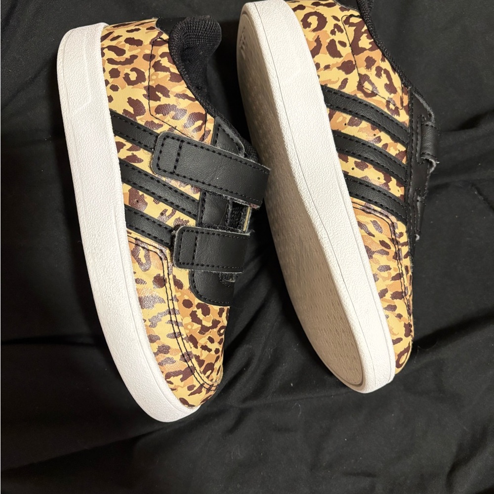 adidas Brown and Black Sneakers with Animal Print and Stripes
